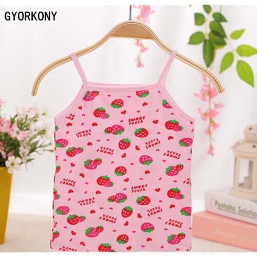 Kids Underwear Model Cotton Girls Tank Tops Candy Colored Girls Vest Children Singlet Tops Undershirt 3PCS/LOT A-G7R52-6P