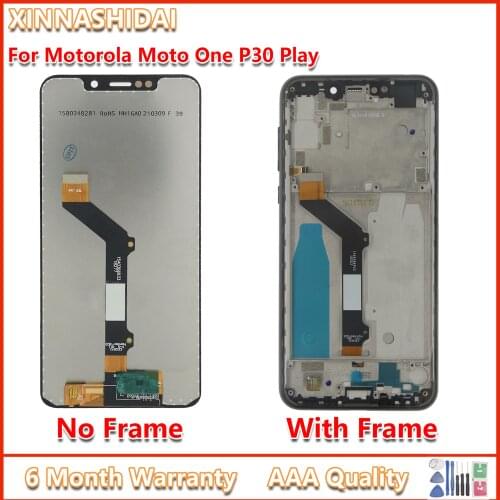 For Motorola Moto One P30 Play XT1941-1 XT1941-3 XT1941-4 LCD Display Touch Screen Digitizer Assembly Replacement With Frame