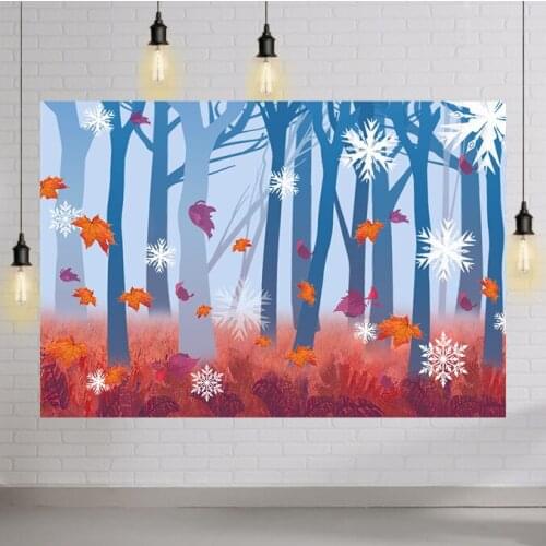 Photography Backdrops Snowflake Forest Photophone Fairy Tale Child Winter Wonderland Background Photography Photocall Boda