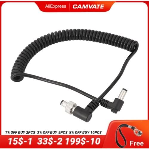 CAMVATE Power Supply Cable DC 2.5 To DC 2.5 Right Angle With Lock For Atomos/SmallHD 702 Touch Monitor And Wireless Image Transm