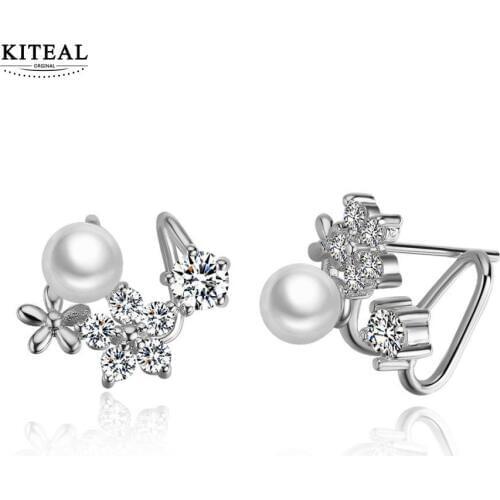 KITEAL Hot New Goddess earrings Zircon pearl earrings 16mm*14mm pearl jewelry earings floating charms