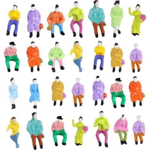 HO Scale Model Figures 1:87 All Seated People Train Railway Passengers Artware Toys Hobbies Diorama Landscape Layout ABS Plastic