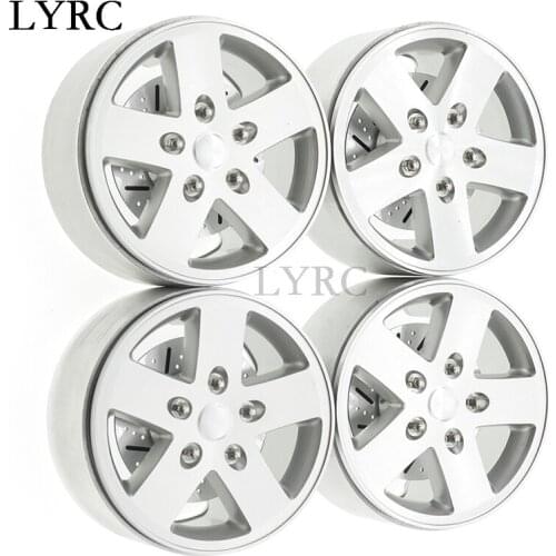 LY Rc 4 Pcs 2.2" Beadlock Metal Wheel Rim for 1/10 RC Crawler Car Axial SCX10 90046 Wraith RR10 Traxxas TRX-6