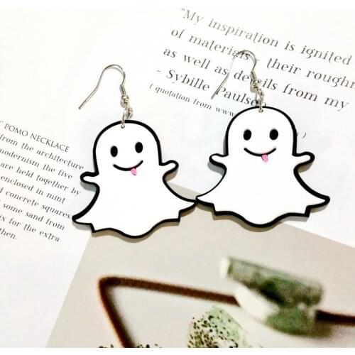 Little Goblin Earrings Creative Acrylic Earrings Halloween Accessories Womans Fashion Earrings