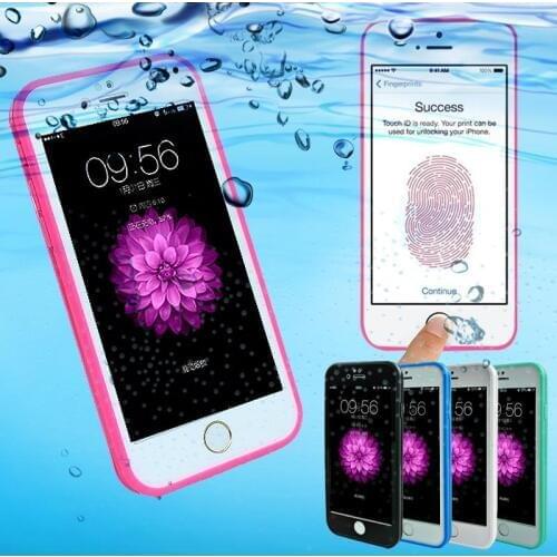 Fasion Candy Color Waterproof Case For iPhone SE 5 5S 6 6S 7 Plus Phone Cases Soft Silicone Rubber Shockproof Dustproof Cover