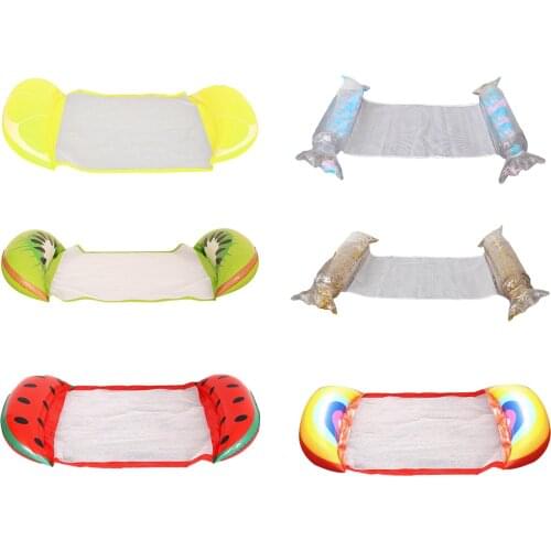 Inflatable Swimming Pool Floating Ball Four In One Portable Swimming Pool Hammock Foldable Buoy Stripe Backrest Floating Row