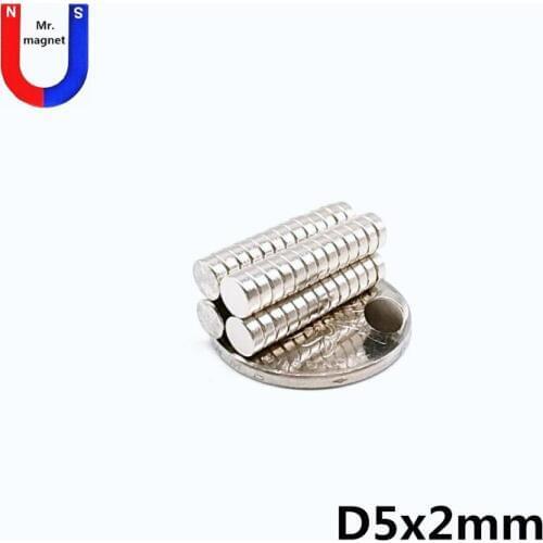 500pcs 5x2 Neodymium Magnet 5mm x 2mm N35 NdFeB Permanent Small Round Super Powerful Strong Magnetic Magnets Disc 5*2
