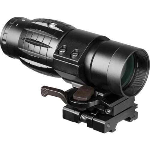 Optic Sight 3X Magnifier Compact Hunting Sights with Flip Up cover Fit 20mm Rifle Gun Rail Mount