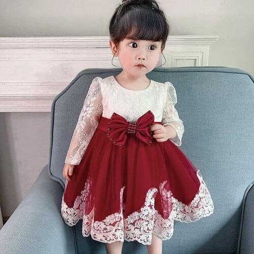 Newborn Long Sleeve Baby Girls Dress Christmas Princess Dress For Baby First 1 Year Birthday Dresses Costume Infant Party Dress