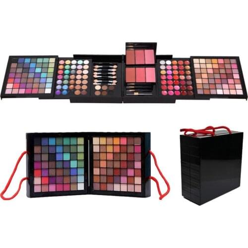 POPFEEL 177 Color Eye Makeup Waterproof Eye Shadow Make up Palette Glitter Matte Pigmented Powder Pressed Eyeshadow