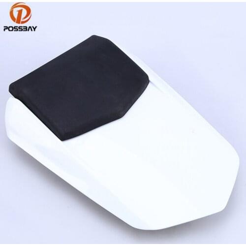 POSSBAY Motorcycle Rear Seat Cowl Scooter White Motorbike Back Seat Fairing Covers Cafe Racer for Yamaha YZF R1 2004 2005 2006