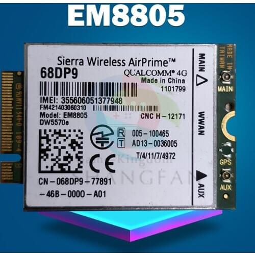 Unlocked Sierra Wireless AirPrime For DELL Venue 8/11 Pro Wireless DW5570e EM8805 M.2 Mobile Broadband 4G LTE WWAN Card 68DP9