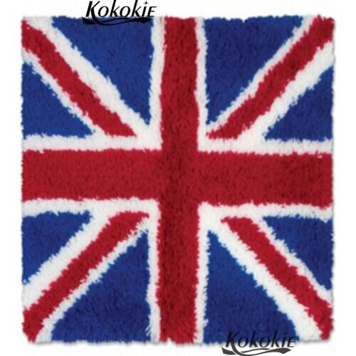 Handicraft Pillowcase Making British flag cushion blanket crochet embroidery yarn cross stitch kits latch hook rug pillow