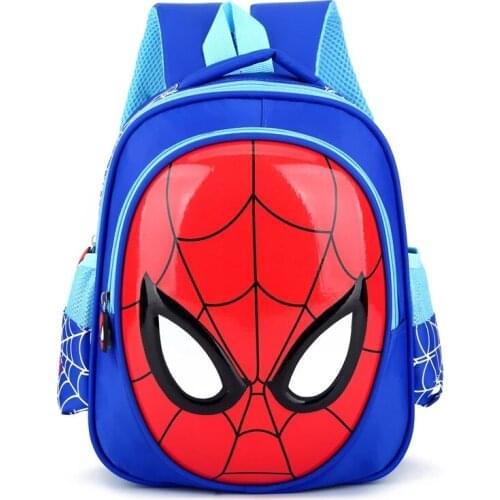 New Marvel Spiderman Anime Cartoon Frozen Cars Animal Design Backpack Figure Girls Boys Pattern bag Kindergarten Schoolbag Gift