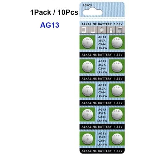10 PCS/1PACK AG13 Coin Cell LR44 357 357A S76E G13 Alkaline Button Batteries AG 13 1.5V For Watch Electronic Remote