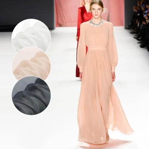 Silk chiffon fabric folds gentle micro technology silk fabric wholesale high quality silk cloth