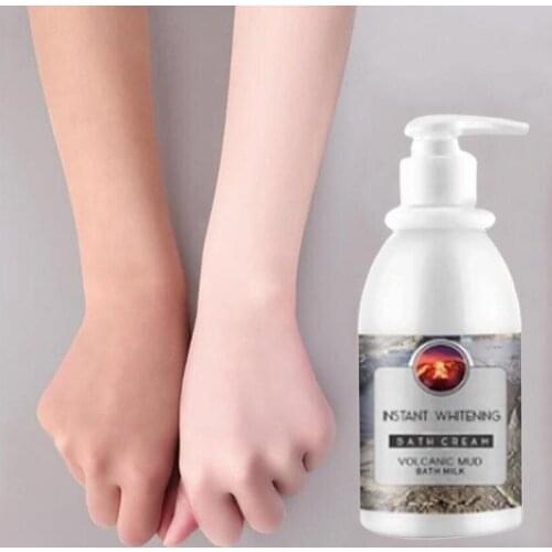 260g Volcanic Mud Silky Body Wash Deep Cleansing Exfoliating Brighten Skin Fast Whitening Moisturizing Lotion Bleaching Cream