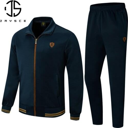 2Pcs Set Mens Soccer Sportswear Tracksuit Jacket Football Training Suit Autumn Winter Spring Long Sleeve Zipper Top and Pants