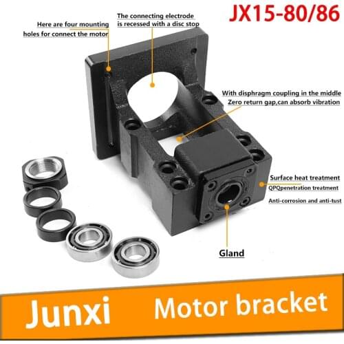 Steel JX15-80/86-VC Stepping servo motor seat screw support bearing fixed integrated bracket mounting for name 23 24