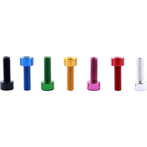 4 Pcs/lots Bicycle Kettle Rack Color M5*15mm Aluminum Alloy Screw Mountain Folding Car Bicycle Accessories 7 Colors