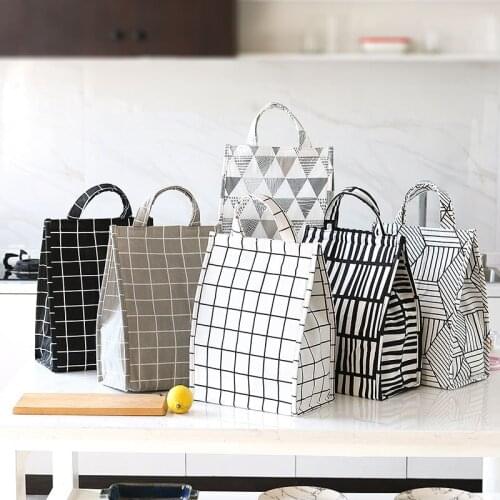 Fresh Insulated Women Lunch Bag Thermal Fashion Portable Tote Cooler Lunch Bag for Female Kids Food Picnic Organizer Bag