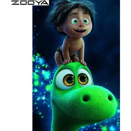 Zooya 5D Diy Diamond Painting Cartoon New Arrivals Dinosaur Photo Diamond Embroidery Rhinestones Full Set Kids Room Decoration