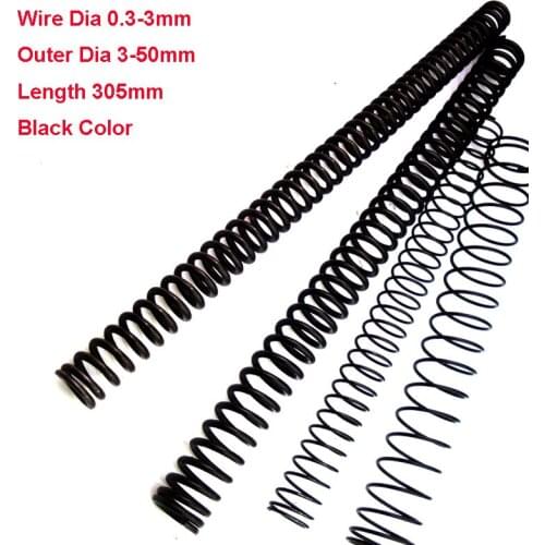1PCS Spring Steel Pressure Spring Y-type Compression Spring Wire Dia 1.5mm Outer Dia 15-28mm Length 305mm
