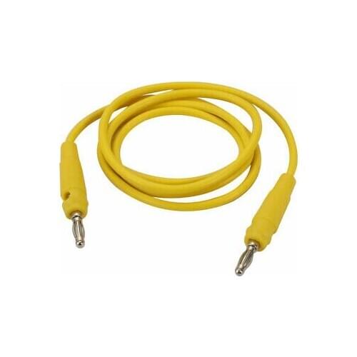 1PC Banana Connector Cable Yellow Jumper Silicone Wire Test Leads 1m Length