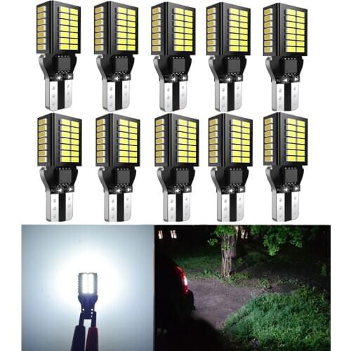 10pcs T15 W16W CANBUS LED Car Tail Bulbs for Honda Accord Civic 4D CRV Fit Pilot Stream Insight V6 Auto Backup Reverse Lamp