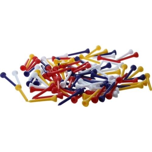 100pcs 49mm color mixed plastic Golf Tees