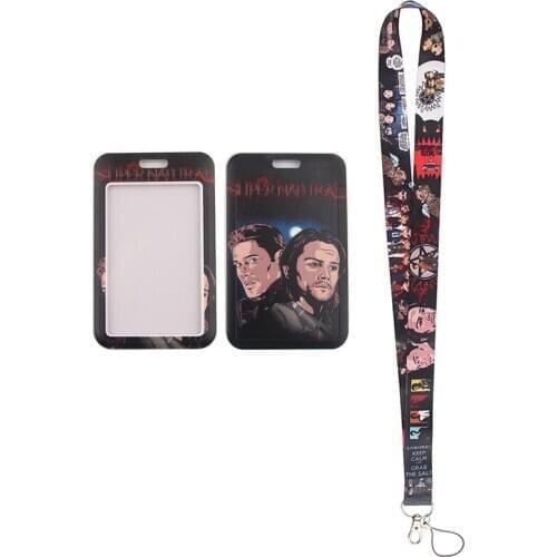 24pcs/lot MD207 DMLSKY Fashion Lanyard ID Badge Holder Bus Pass Case Cover Bank Credit Card Holder Strap Card Holder