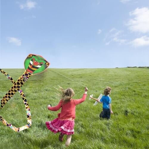 7m Cartoon Snake Shape Kite Big Outdoor Colorful Funny Flying Toys Garden Fun Sports Kite Cloth Toy Accessories