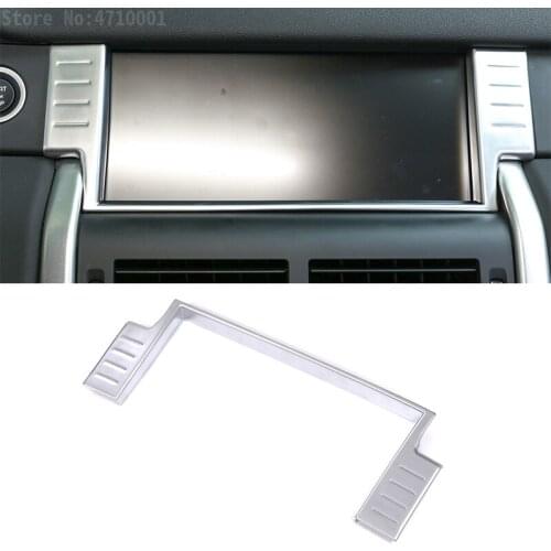 ABS Chrome 10 inches Navigation Screen Frame Cover Trim For Land Rover Discovery Sport Basic Version 2015 2016 2017 Car-Styling