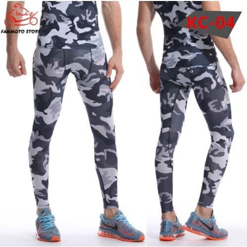 Motorbike Mens Camouflage Pants Slim Skinny Casual Leggings Bodybuilding Fitness Men Compression Exercise Pants running trousers