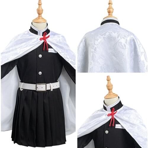 Demon Slayer: Kimetsu no Yaiba Tsuyuri Kanawo Cosplay Costume Kids Girls Skirt Cloak Outfits Halloween Carnival Suit