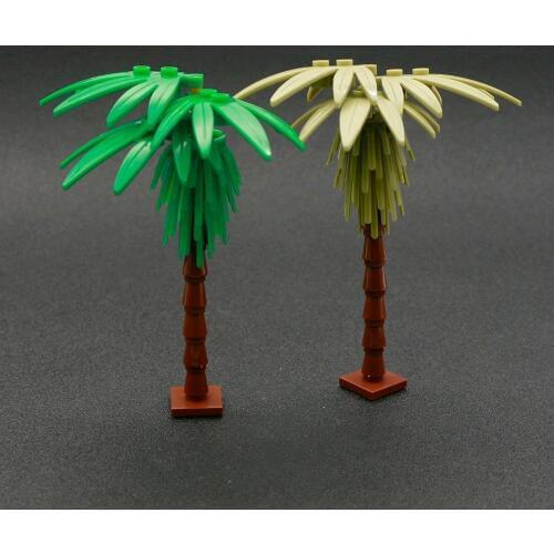 City Accessories Block Tree Building Blocks Green Plant Garden Parts Coconut Trees Bricks Toys For Children compatible with lego