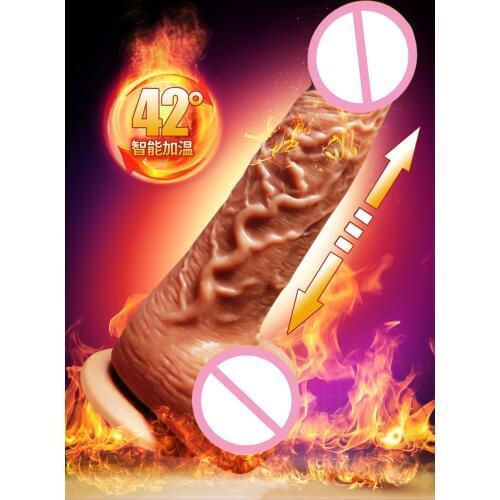 Remote Control Realistic Dildo Vibrator Heating Flexible Penis Dick Suction Cup Sex Toy For Women Masturbation Adult Product
