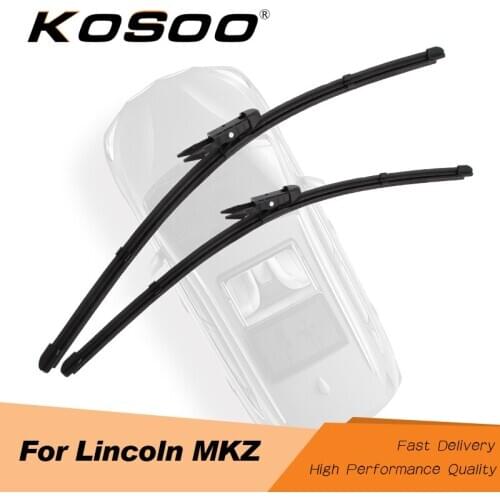 KOSOO For Lincoln MKZ 2007 2008 2009 2010 2011 2012 2013 2014 2015 2016 2017 Car Windscreen Wiper Blade Fit Pinch Tab/Hook Arms