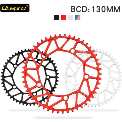Litepro LP Road Bicycle Folding Bike CNC Single Disc Chainring BCD 130mm 46/48/50/52/54/56/58T