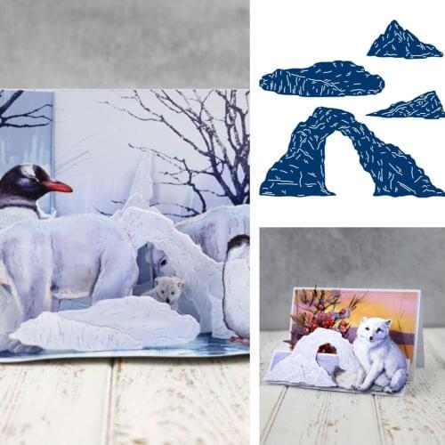 Icebergs Metal Cutting Die Scrapbook Stenci Embossed Paper Card Album Craft Template Cut Die Stencils New for 2021 Arrive