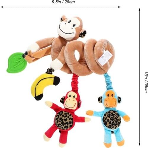 Cute Animals/Stars Shaped Baby Gifts Infant 1 Set Bed Around Decoration Hanging Toy with Bell Inside Food Grade Toys