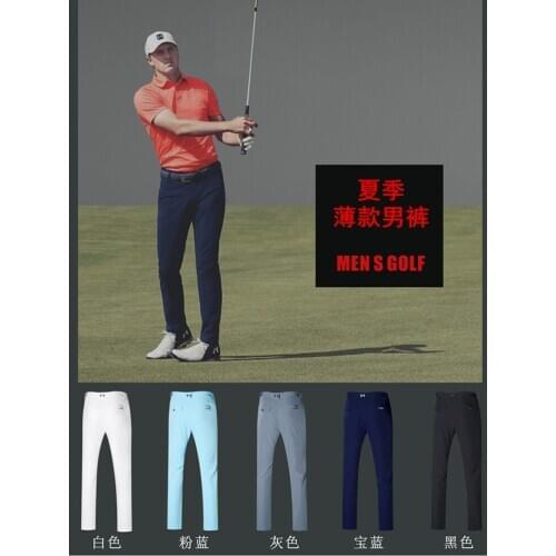 Golf Mens Trousers New Breathable Quick-Drying Elastic Thin Pants Sports Casual Mens Golf Pants