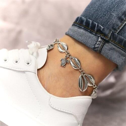 New foot accessories creative fashion beach metal shell starfish Anklet