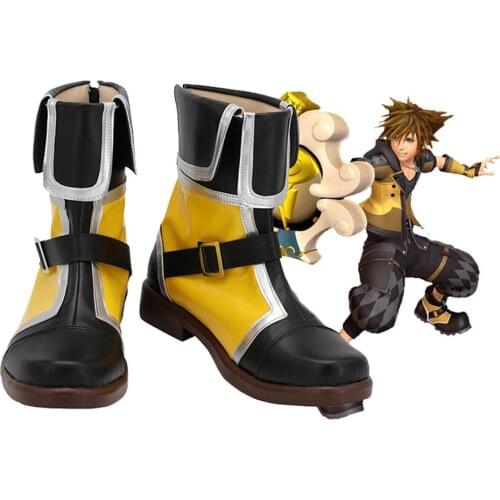 Sora Cosplay Shoes Kingdom Hearts PU Leather Halloween Shoes L320