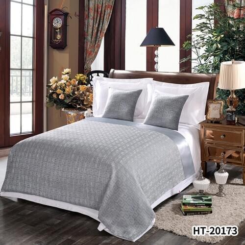 Plaid patchwork bedspreads/throws pillow cases full twin size 3pcs comforter bedding blanket