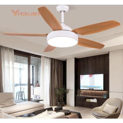 Ceiling Fan with Lighting and Remote Control Chandelier Fan with 5 ABS Blades for Bedroom Living Room Kitchen Restaurant 52 inch