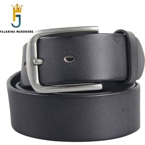 FAJARINA Mens Mens Waist Belts Retro Leisure Pure Genuine Leather Top Quality Head Layer Cowhide Belt for Men 3.8cm N17FJ906