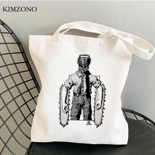 Chainsaw Man shopping bag bolso jute bag shopper bolsas de tela bag shoping net tote bolsa compra sac toile