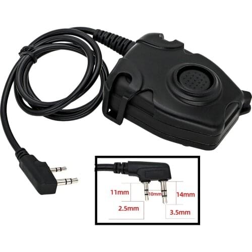 Tactical Baofeng walkie-talkie PTT PELTOR PTT military adapter is suitable for sordin, comtac noise reduction shooting headset