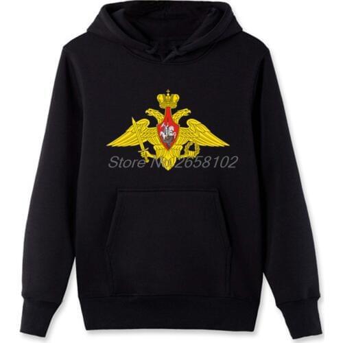 Spring Autumn Russian Army Eagle Logo Hoodie Men Cotton Plain Hoodies Cool Coat Sweatshirt Harajuku Streetwear Fitness